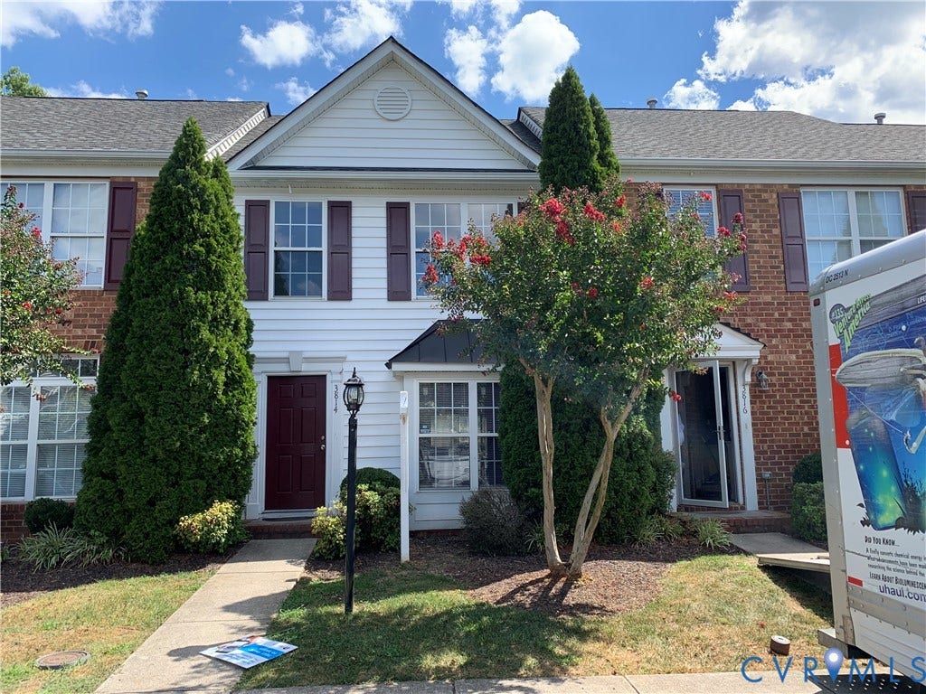 3814 Dominion Townes Circle, Henrico, VA 23223 Front View of Property