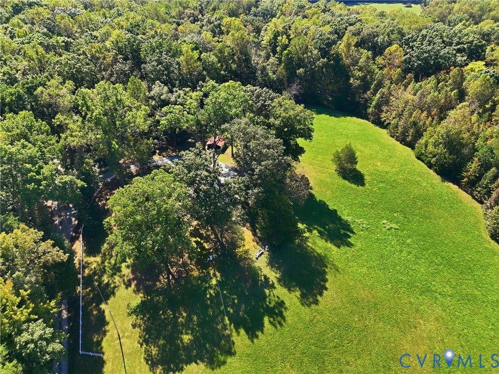 Expansive green landscape with mature trees and dense natural surroundings.