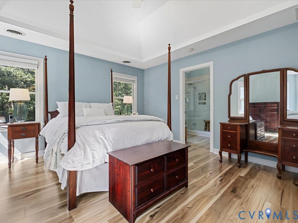 2993 Johnsonway Terrace, Powhatan, VA 23139 Spacious primary with vaulted ceiling and loads of light.