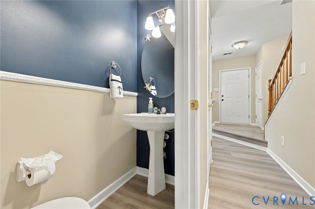 2908 Stone Meadow Court, Lakeland Towns, Henrico, VA 23228 Half bath downstairs