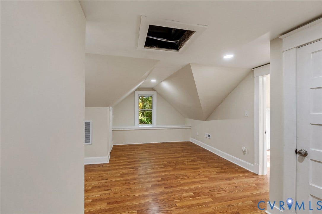 12105 Mathenay Drive, Mathenay, Chesterfield, VA 23831 Hardwood flooring with a natural finish, recessed lighting, and a paneled door with a round knob