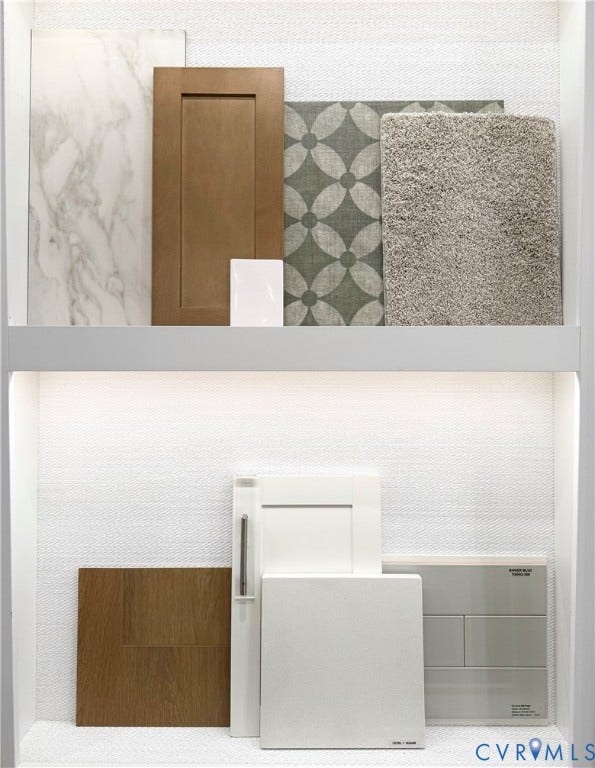 Design finishes selected for the home.