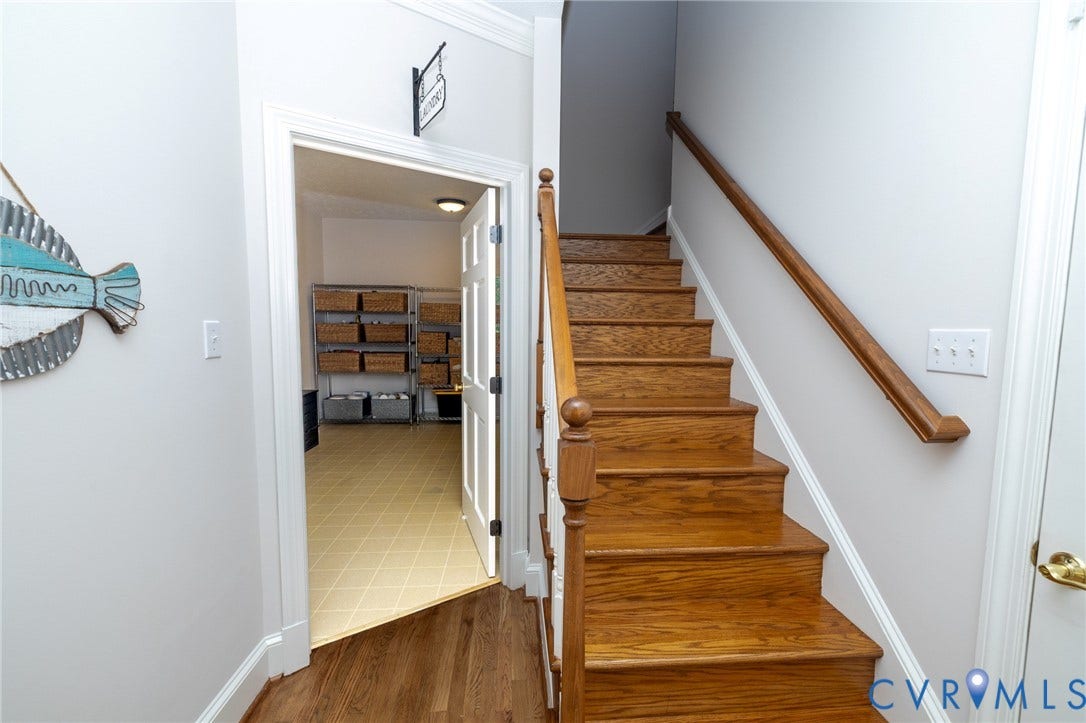 9281 Pamunkey Crest Dr, Hanover, VA 23111 hallway/2nd staircase-entrance to BR 5/GYM