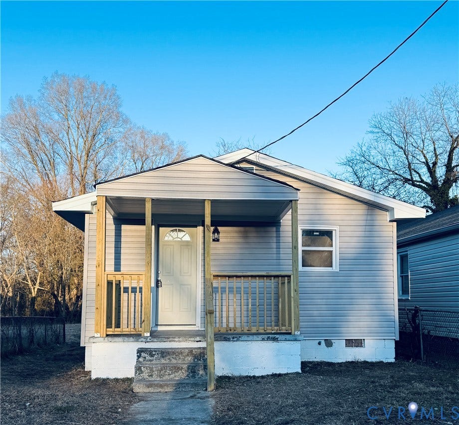 129 S Old Church Street, Petersburg, VA 23803 View of front of home with covered porch