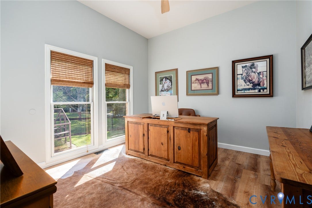 Bedroom 3, currently used as an office