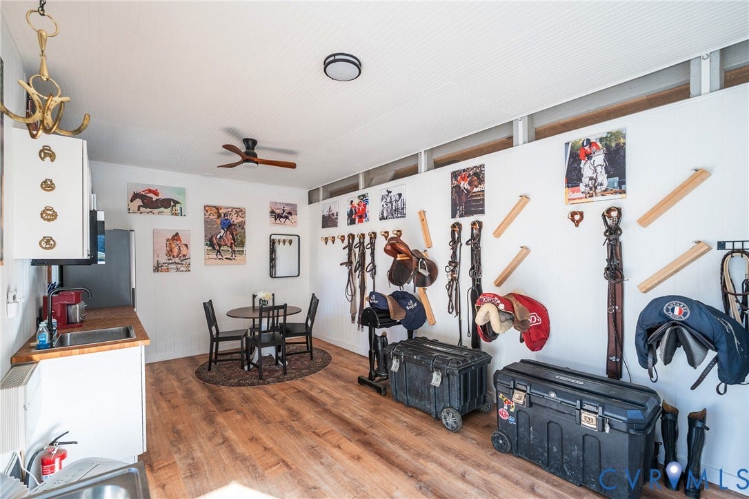 Conditioned tack room #1 with kitchenette.