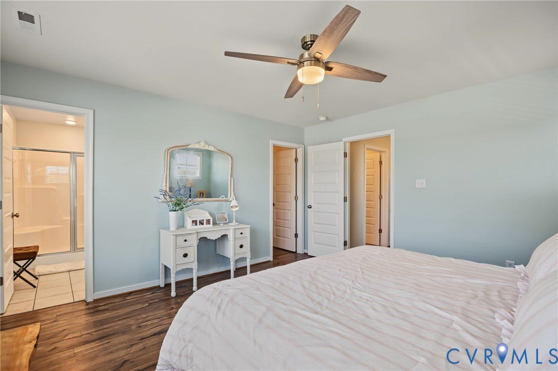 7101 Desert Candle Drive, Moseley, VA 23120 Primary Bedroom with LVP flooring