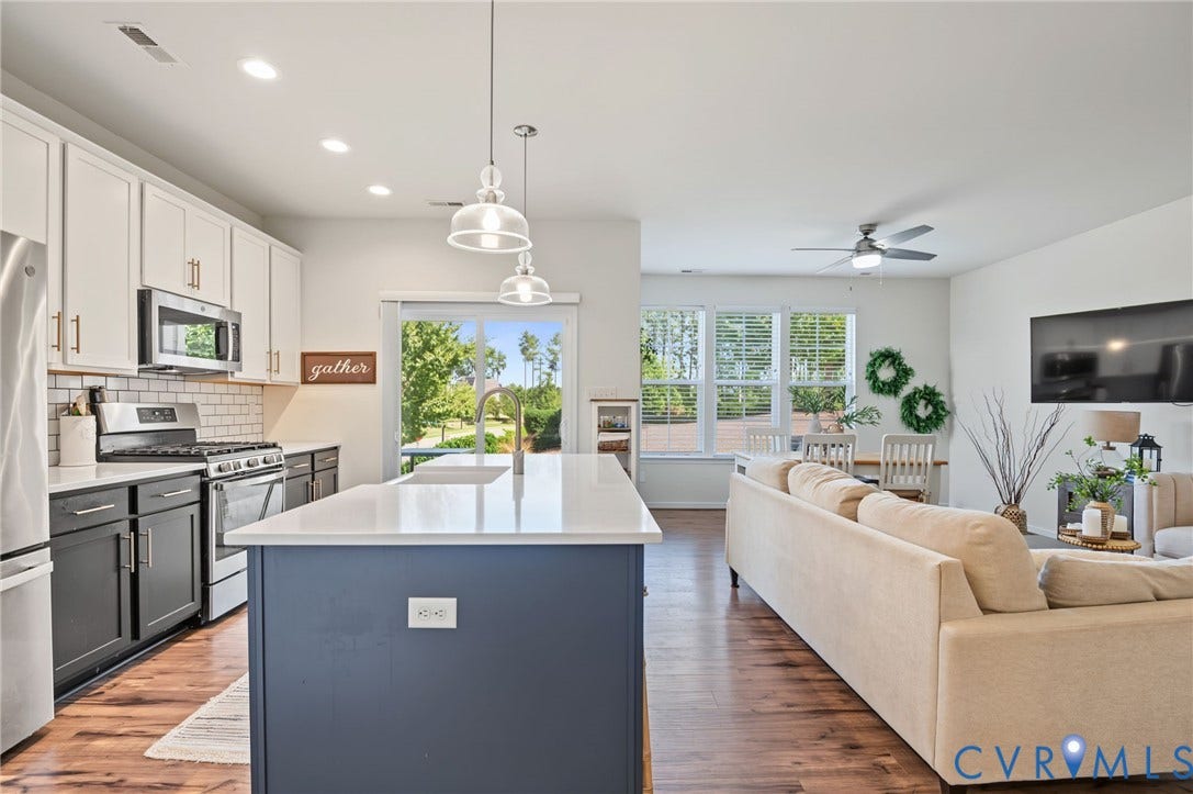 7101 Desert Candle Drive, Moseley, VA 23120 Open concept living space featuring LVP flooring