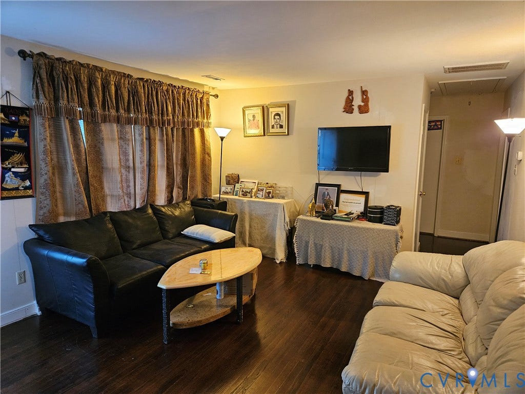 Wood-finish flooring throughout