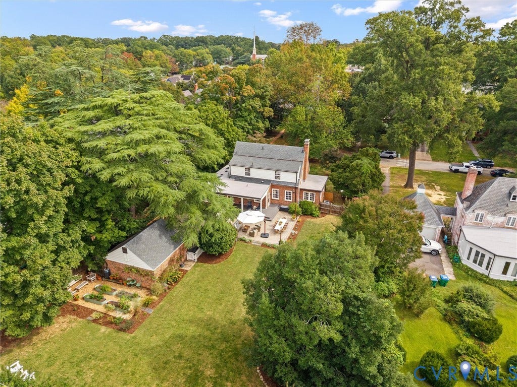 View from above of the 1/2 acre lot