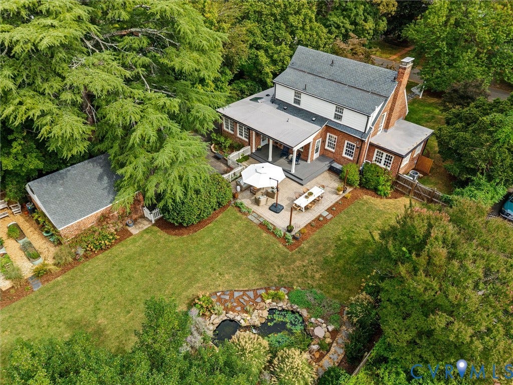 View from above of the 1/2 acre lot