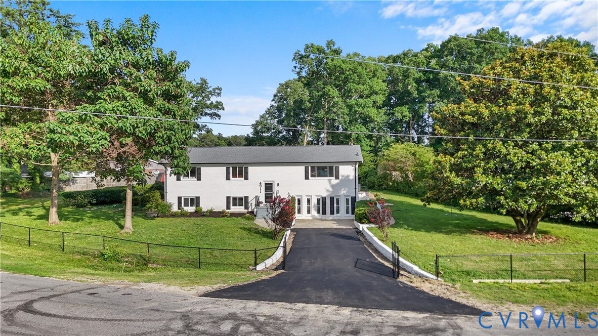 4911 Aqua Lane, Prince George, VA 23875 White exterior with black shutters and a dark roof