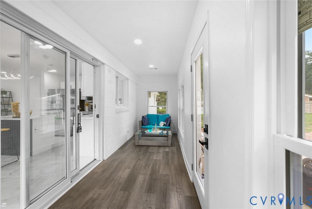 4911 Aqua Lane, Prince George, VA 23875 Wood-finish flooring with white walls and recessed lighting
