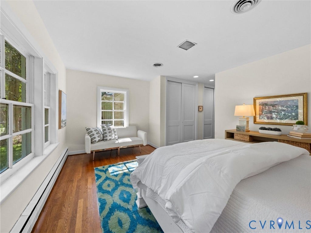 6208 Tapoan Place, Three Chopt, Richmond, VA 23226 Hardwood flooring, multiple window exposures, built-in closet storage, and recessed lighting