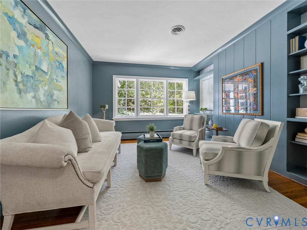 6208 Tapoan Place, Three Chopt, Richmond, VA 23226 Hardwood flooring with a patterned area rug
