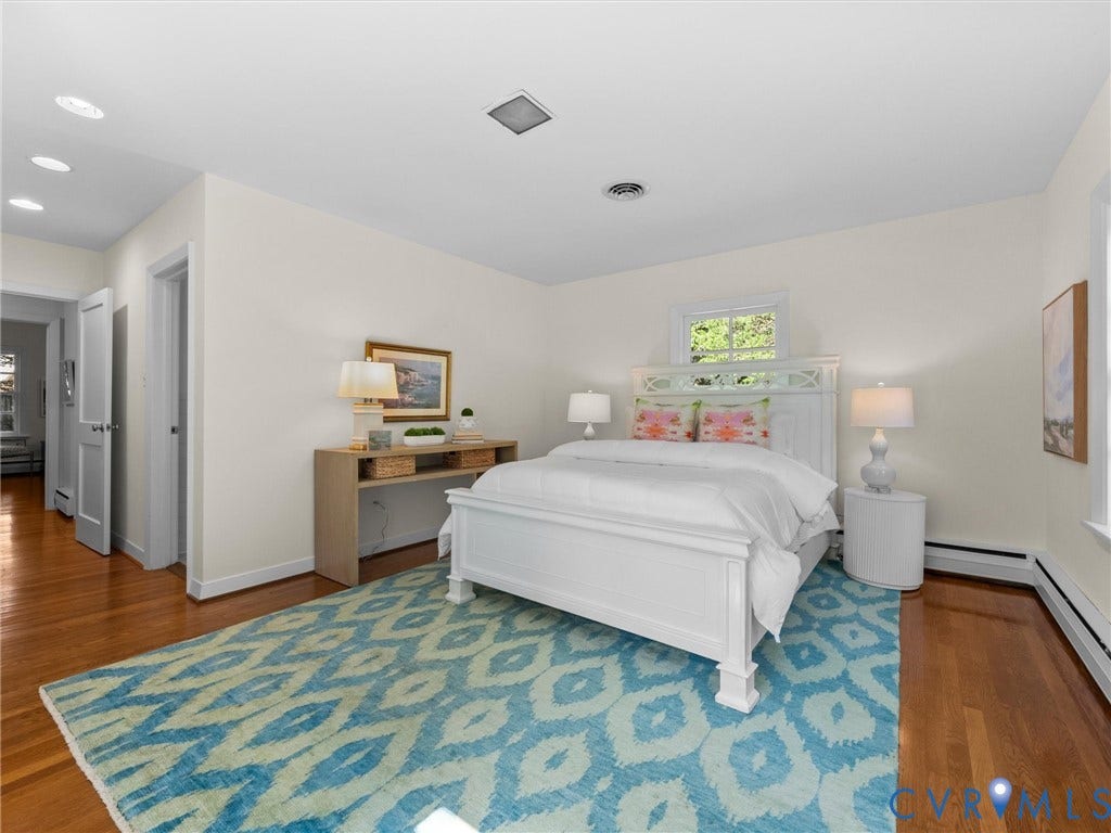 6208 Tapoan Place, Three Chopt, Richmond, VA 23226 Hardwood flooring, recessed lighting, white trim, and a window with natural light
