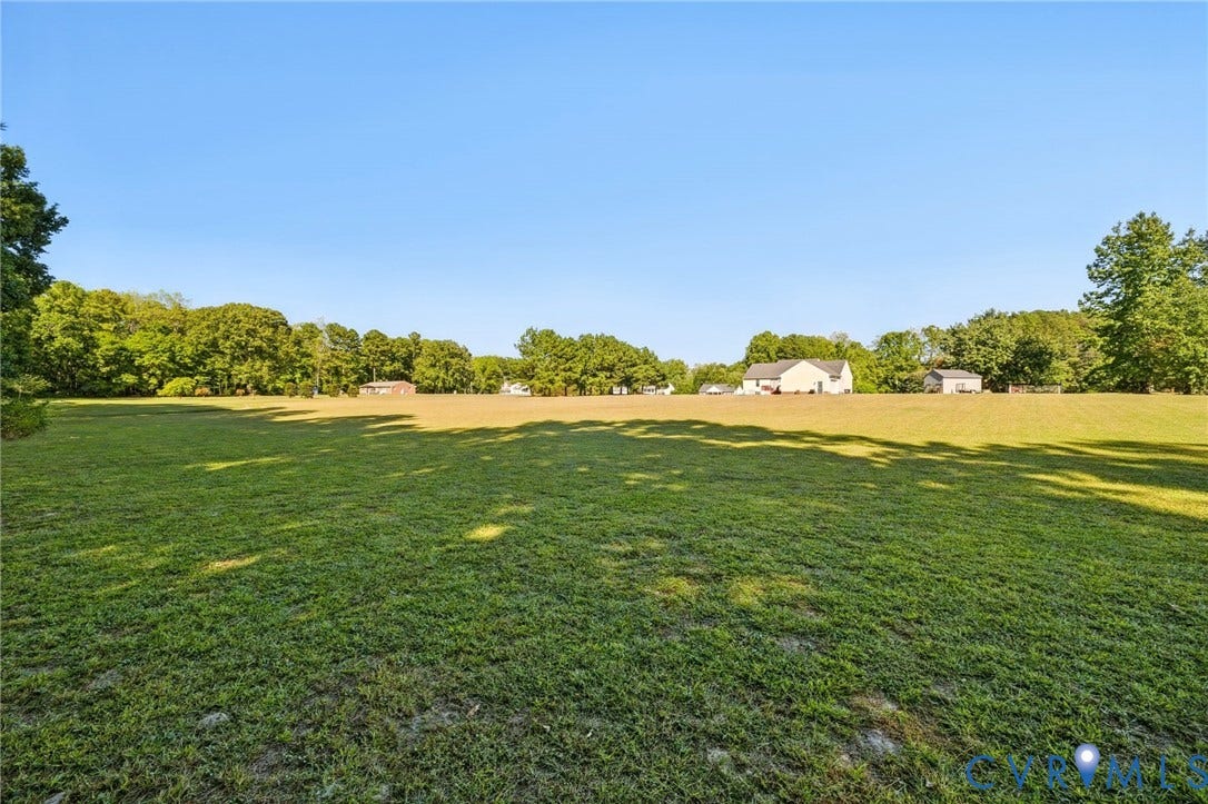 20550 Horseshoe Road, Prince George, VA 23830 Expansive grassy area with tree-lined borders