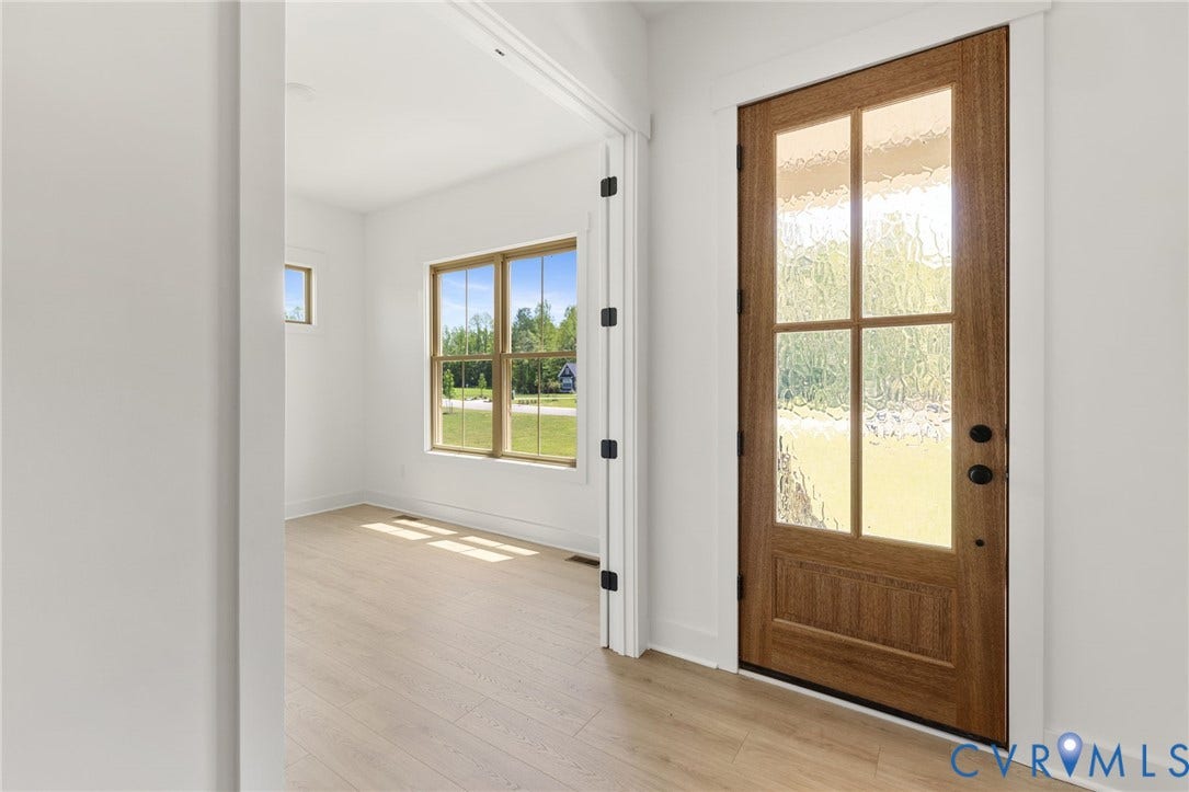 9514 Angels Share Drive, New Kent, VA 23141 Entry door with privacy glass and matte black hardware