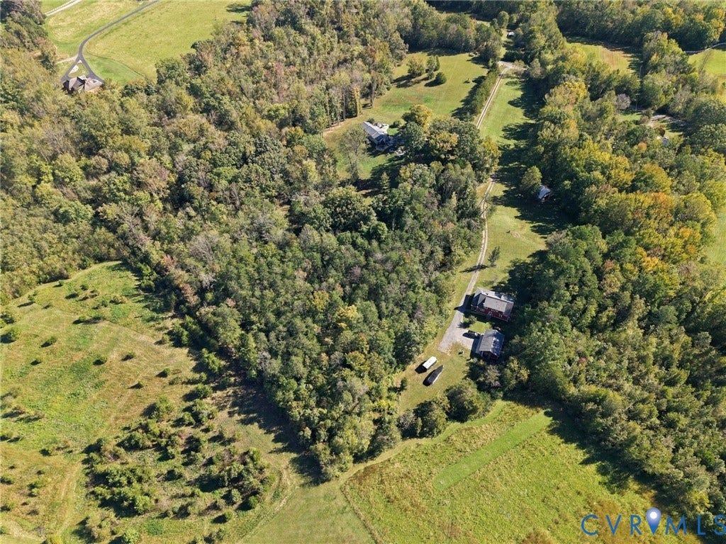 16233 Pleasant Mill Road, Montpelier, VA 23192 Expansive acreage featuring mature woodland, open pastoral areas, and a gravel access drive