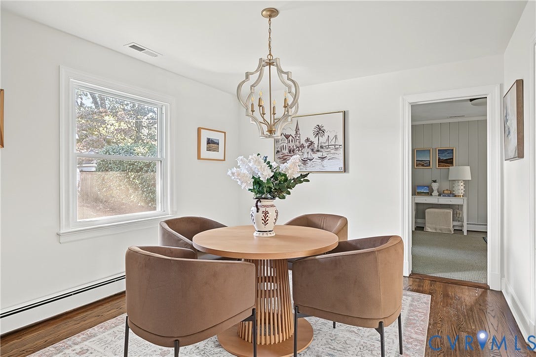 5004 Riverside Drive, Westover Hills, Richmond, VA 23225 New chandelier, refinished HW floors