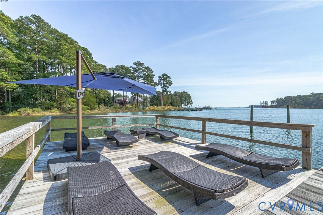 Waterfront dock with spectacular views