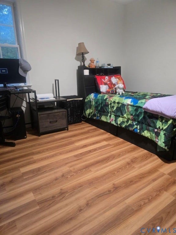 Wood-finish flooring throughout
