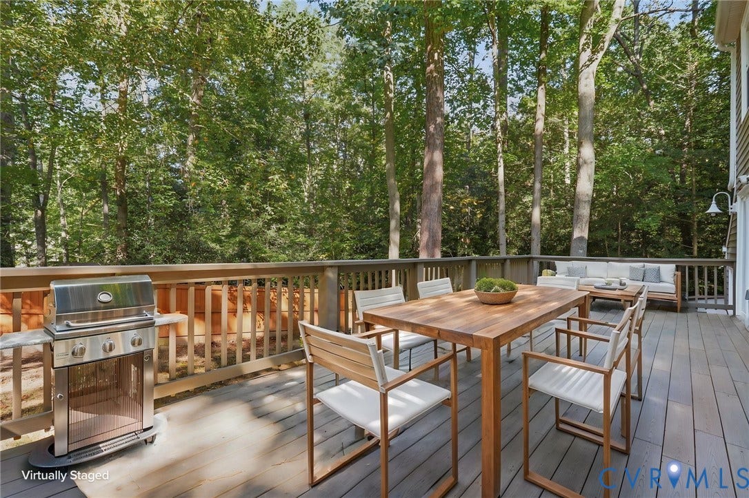 1000 Mansfield Crossing Road, Mansfield Crossing, North Chesterfield, VA 23236 Deck virtually staged