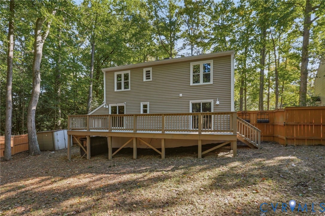 1000 Mansfield Crossing Road, Mansfield Crossing, North Chesterfield, VA 23236 Deck spans the length of the house