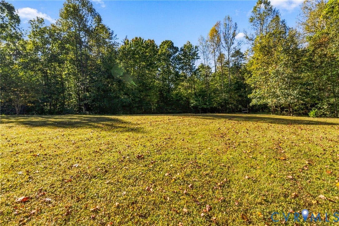 3647 Cedar Plains Road, Sandy Hook, Sandy Hook, VA 23153 Expansive grassy area bordered by mature trees