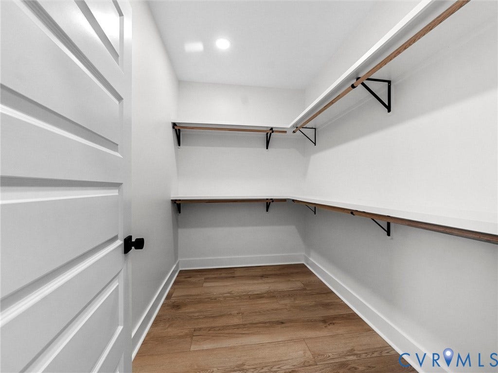 2202 3rd Avenue, Northside, Richmond, VA 23222 Walk-in closet featuring wood-finish flooring, recessed lighting, and white walls