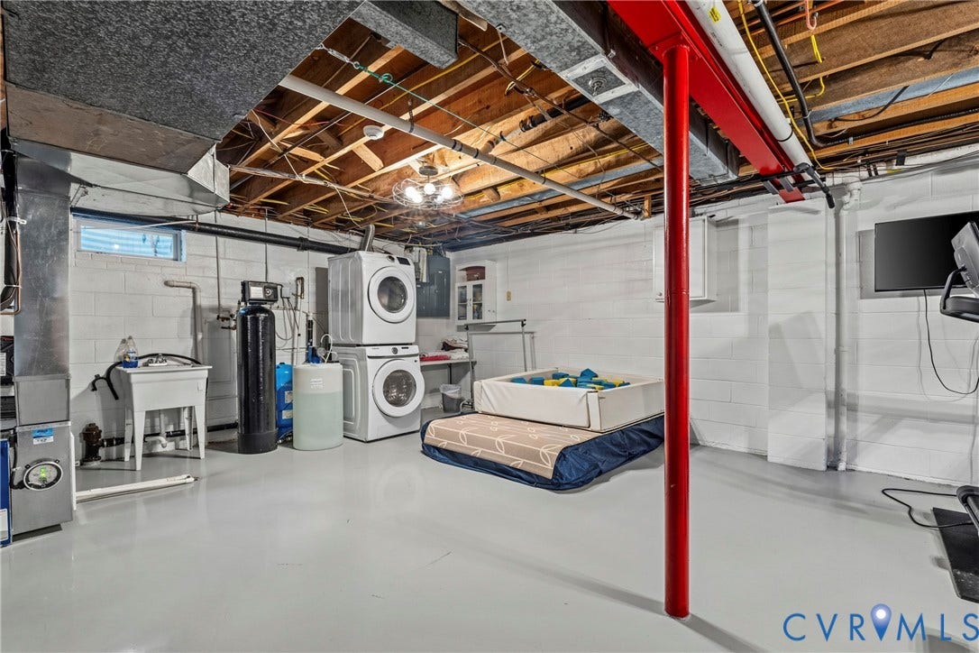 Unfinished basement / laundry area