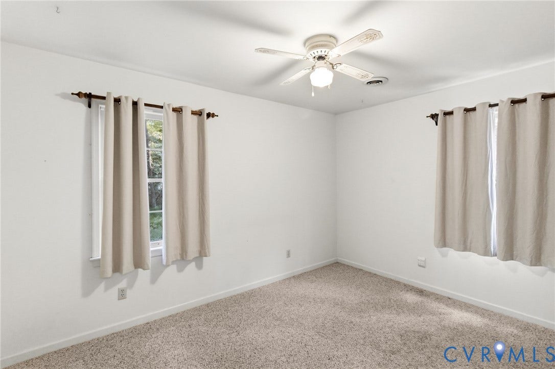 7847 Beaver Drive, All Others Area 20, Gloucester, VA 23061 Neutral wall finish, ceiling fan, and light-colored carpet