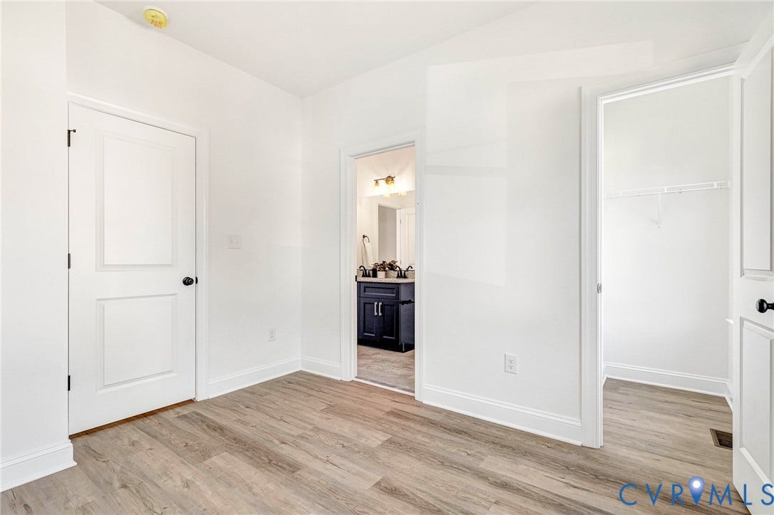 Wood-finish flooring throughout