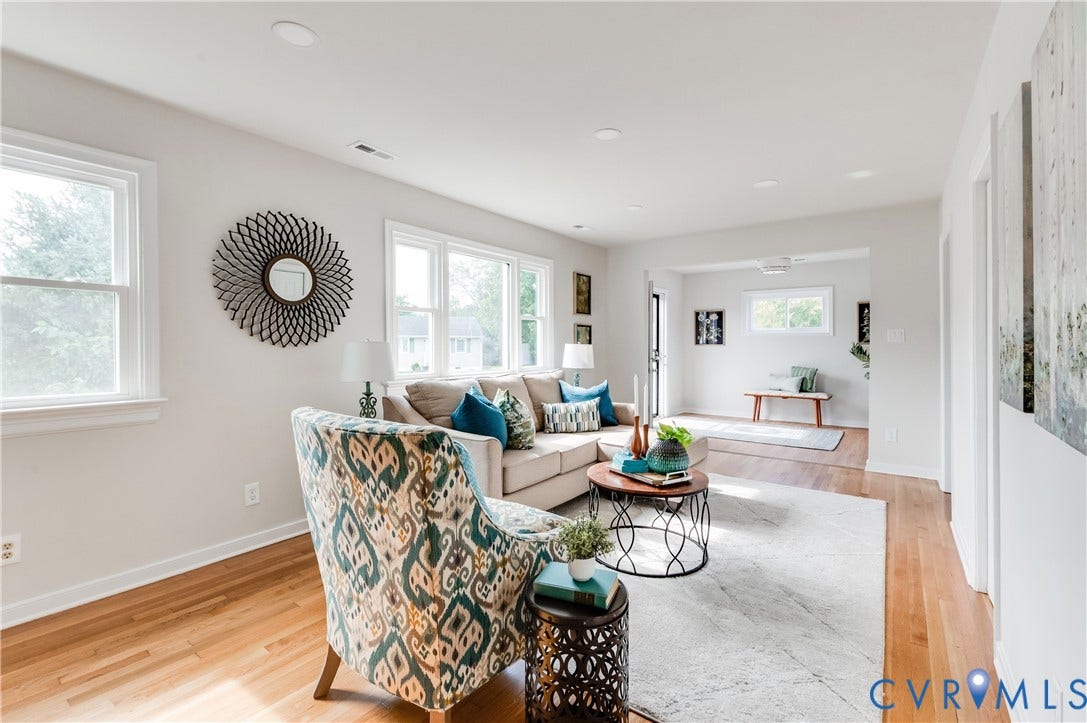 8010 Callison Drive, Glen Allen, VA 23060 Hardwood flooring, recessed lighting, and multiple windows