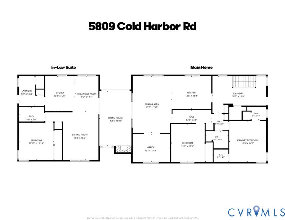 5809 Cold Harbor Road, Mechanicsville, VA 23111 Main House + In Law Suite