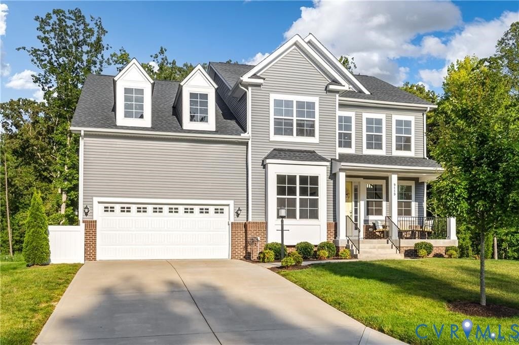 9119 Moldova Road, Haynes Bridge, Chesterfield, VA 23832 Front of home, two car garge, double width paved driveway