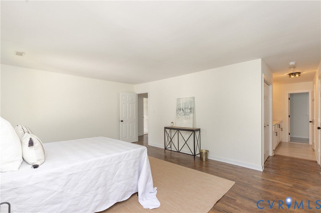 Wood-finish flooring throughout