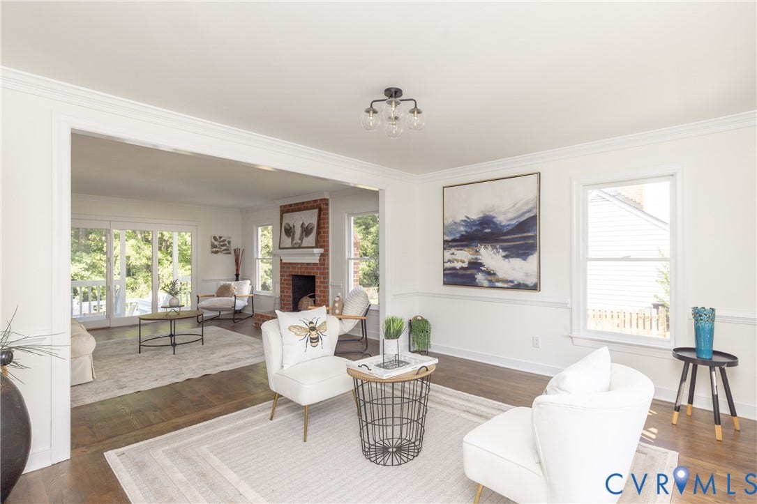 Hardwood-style flooring throughout
