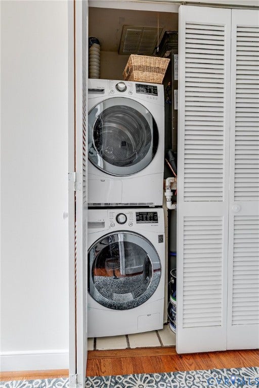Stackable washer and dryer, hot water heater