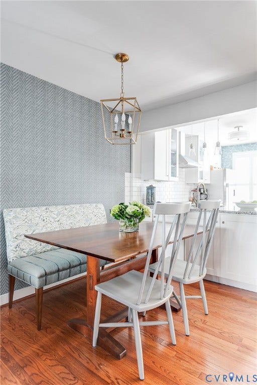 Perfect dining area just outside kitchen