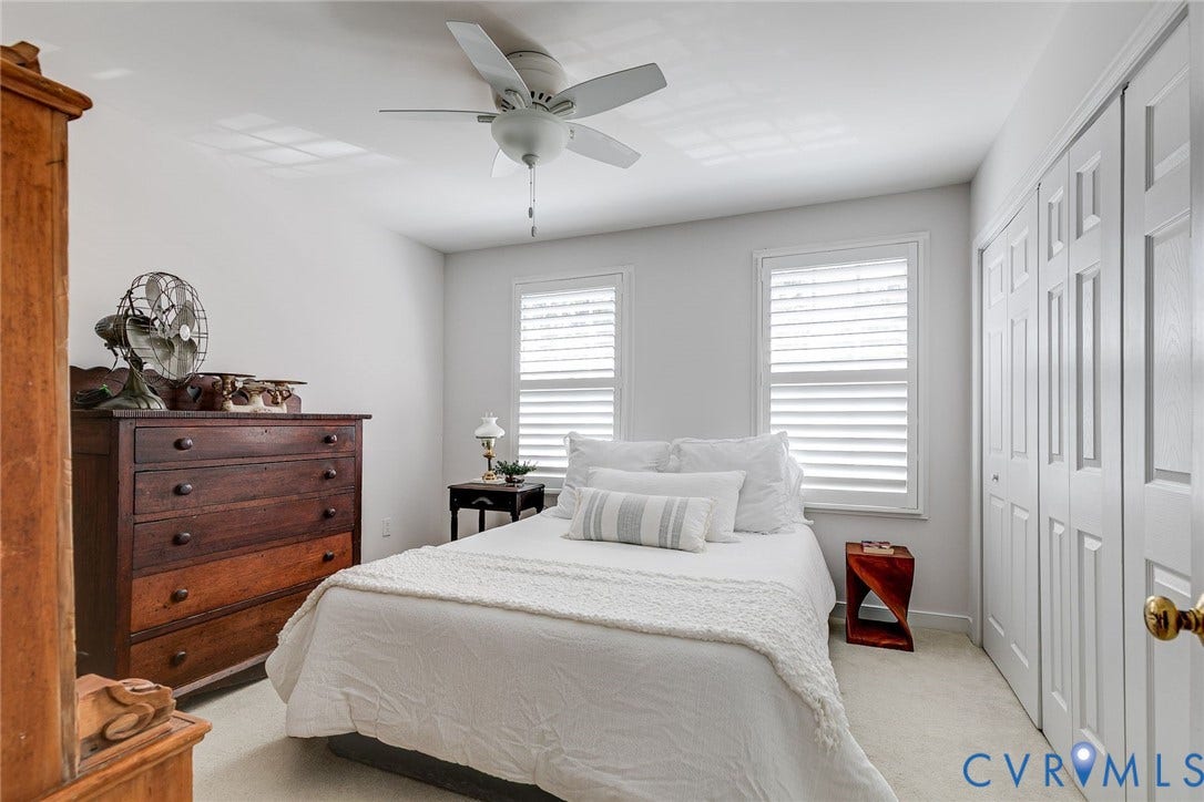 Carpeted bedrooms