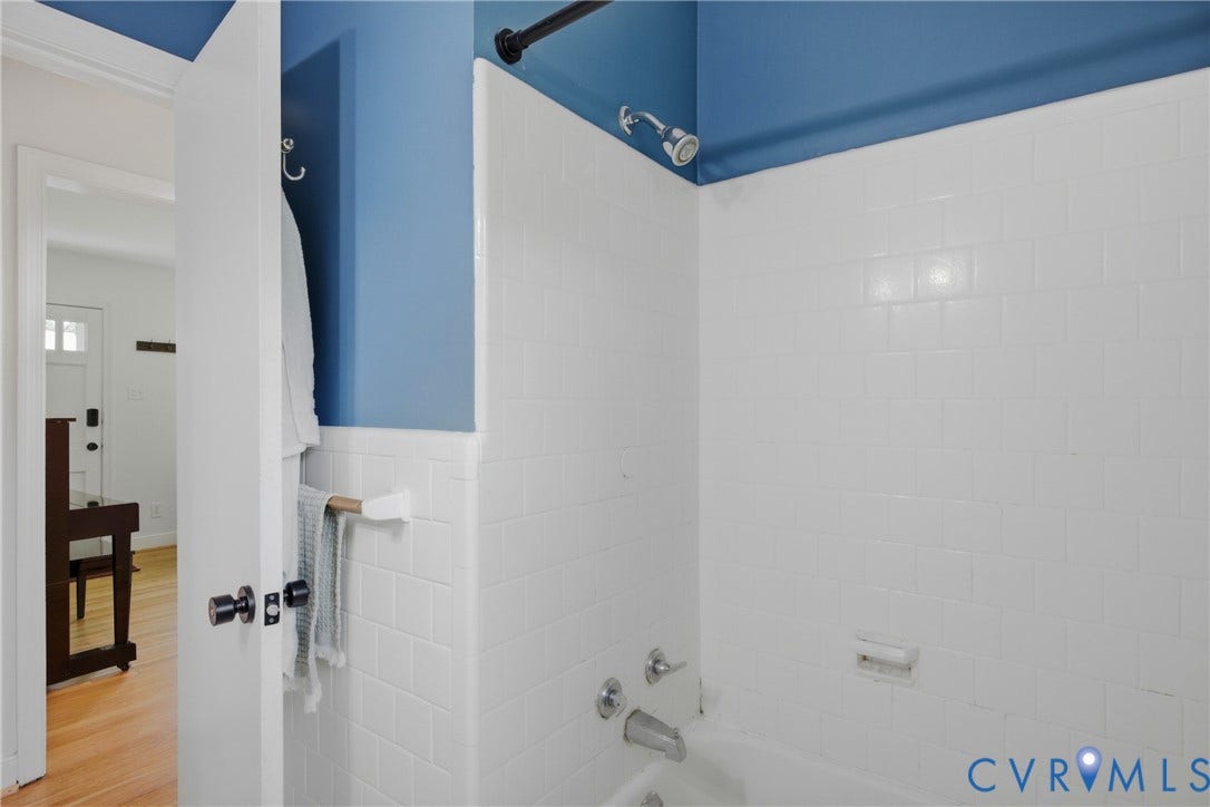 Newly reglazed tile shower/tub
