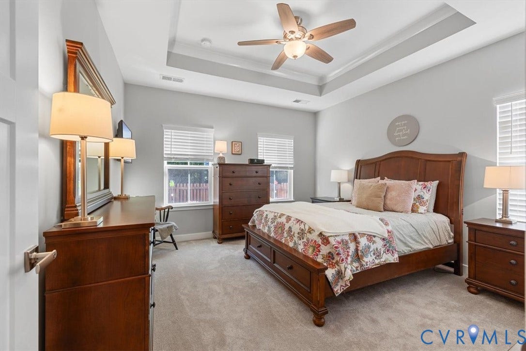 9129 Spring Green Loop, Mechanicsville, VA 23116 Large enough for a King! Ceiling fan. Trey Ceiling.