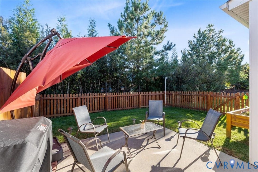 9129 Spring Green Loop, Mechanicsville, VA 23116 Fenced in backyard with professional landscaping for privacy