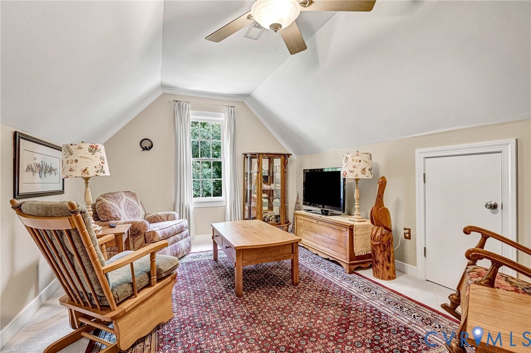 360 Laurel Drive, Aylett, VA 23009 Sloped ceilings, recessed window, ceiling fan, and light-toned walls