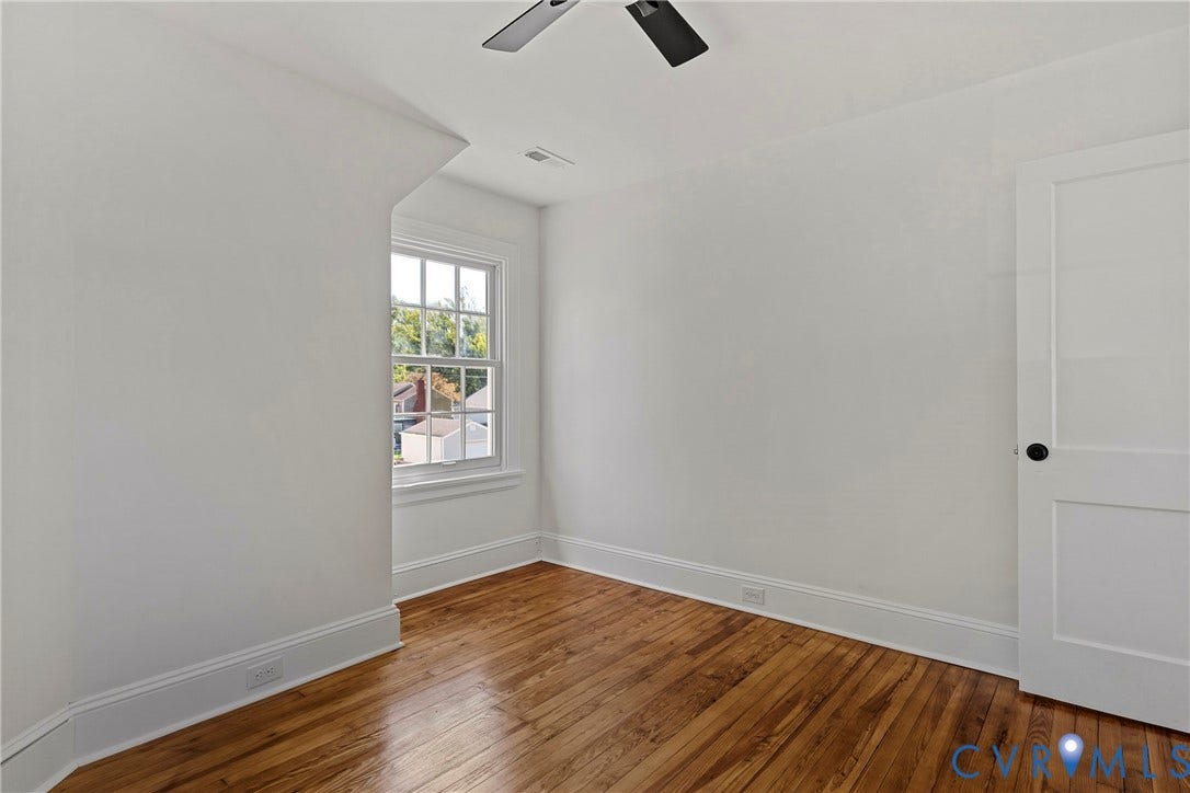 2601 Greenway Avenue, Lakeside, Henrico, VA 23228 Room featuring wood-finish flooring, a multi-pane window, and a ceiling-mounted light fixture
