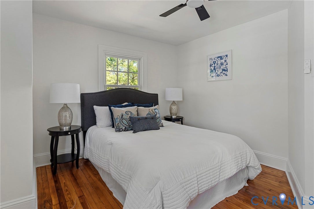 2601 Greenway Avenue, Lakeside, Henrico, VA 23228 Room featuring wood-finish flooring, a multi-pane window, and a ceiling-mounted light fixture