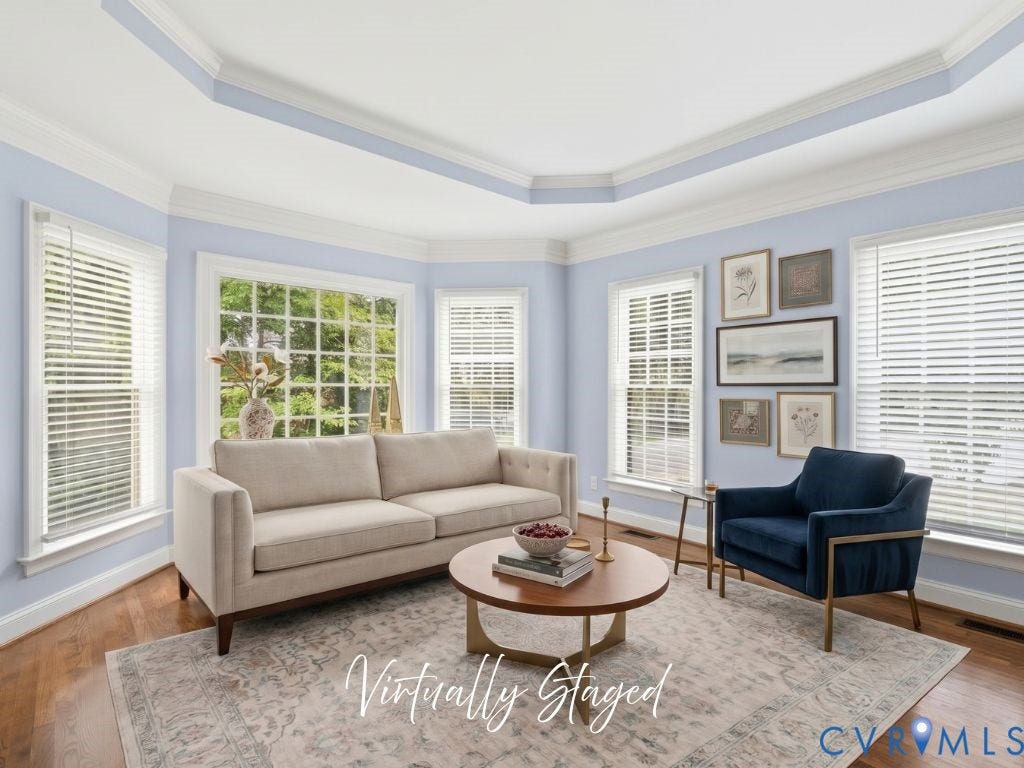 Formal Living Room Virtually Staged