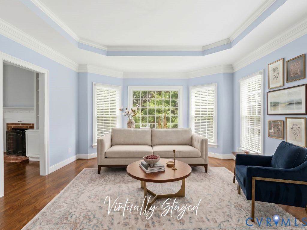 Formal Living Area Virtually Staged