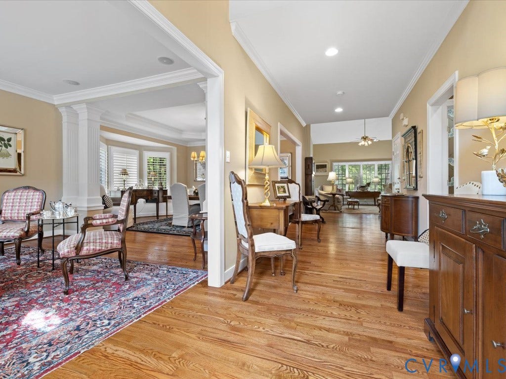 12126 Club Commons Drive, Club Commons, Glen Allen, VA 23059 Hardwood flooring throughout, recessed ceiling lighting, crown molding, and architectural columns